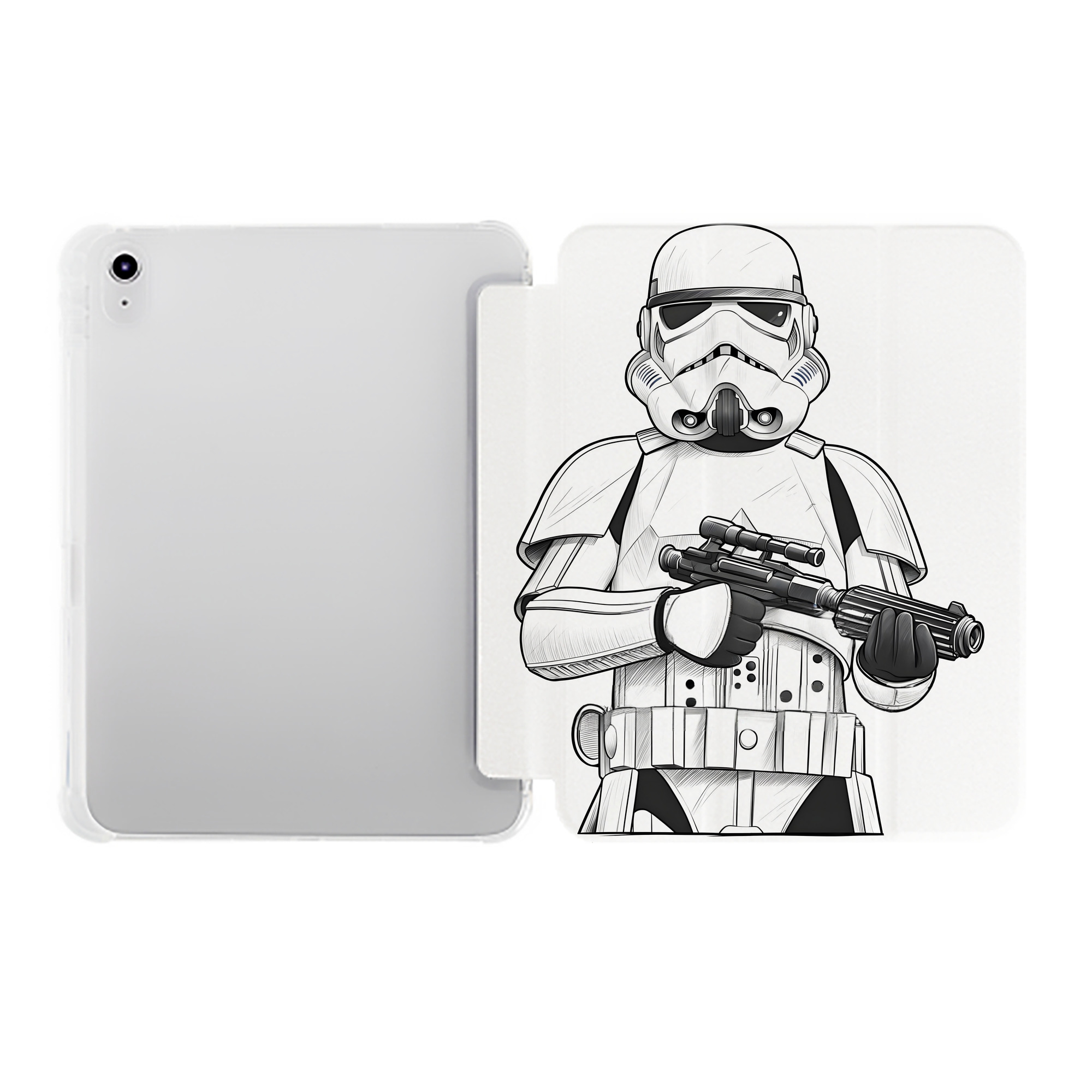 （画像用） スター・ウォーズ Star Wars IPad ケース ペン収納付き 三つ折りスタンド PUレザー×シリコン 対応機種9.5/10.5/10.9インチ